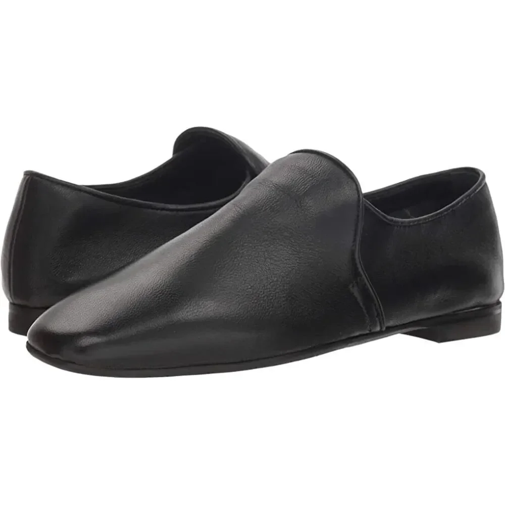 Aquatalia Ballet Flat Women Black Nappa Leather Revy Comfort Travel Loafer sz 7
